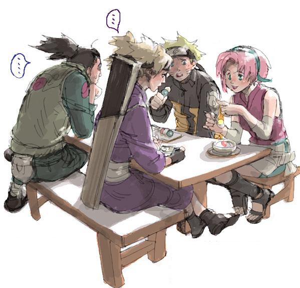 ShikaTema and NaruSaku Dinner time